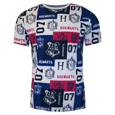 Mens Hogwarts Patch Print T-Shirt