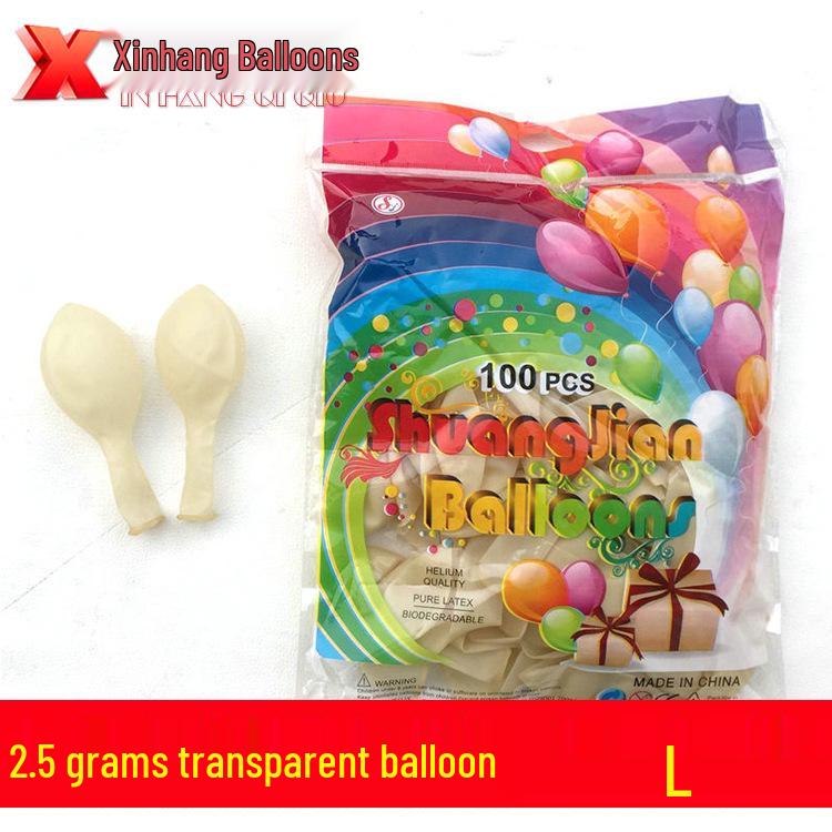 

2.5g Round Transparent Latex Balloons for Birthdays and Weddings