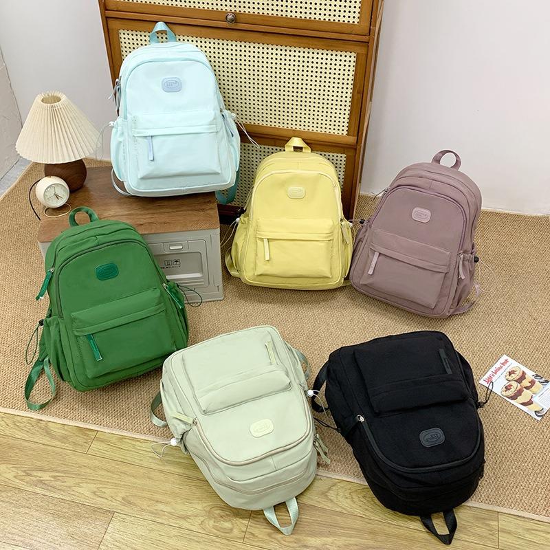Casual Versatile Lightweight Backpack New Campus Backpack Textured Simple Travel Backpack