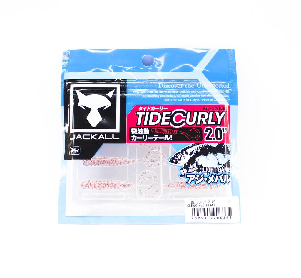 Jackall Soft Lure Peke Tail Tide Pepper 2.0 Inch Clear Glow