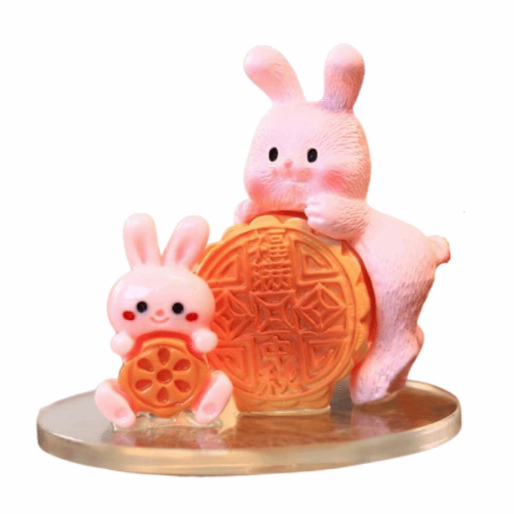 Creative Rabbit Mooncake Figurines Exquisite Micro Landscape Decoration  Easter