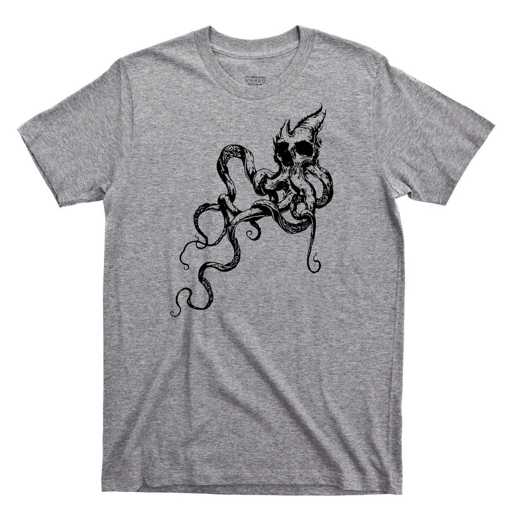 

Kraken Skull T Shirt Blackbeard Pirate Leviathan Tiamat Sailors Diver Tattoo Tee L