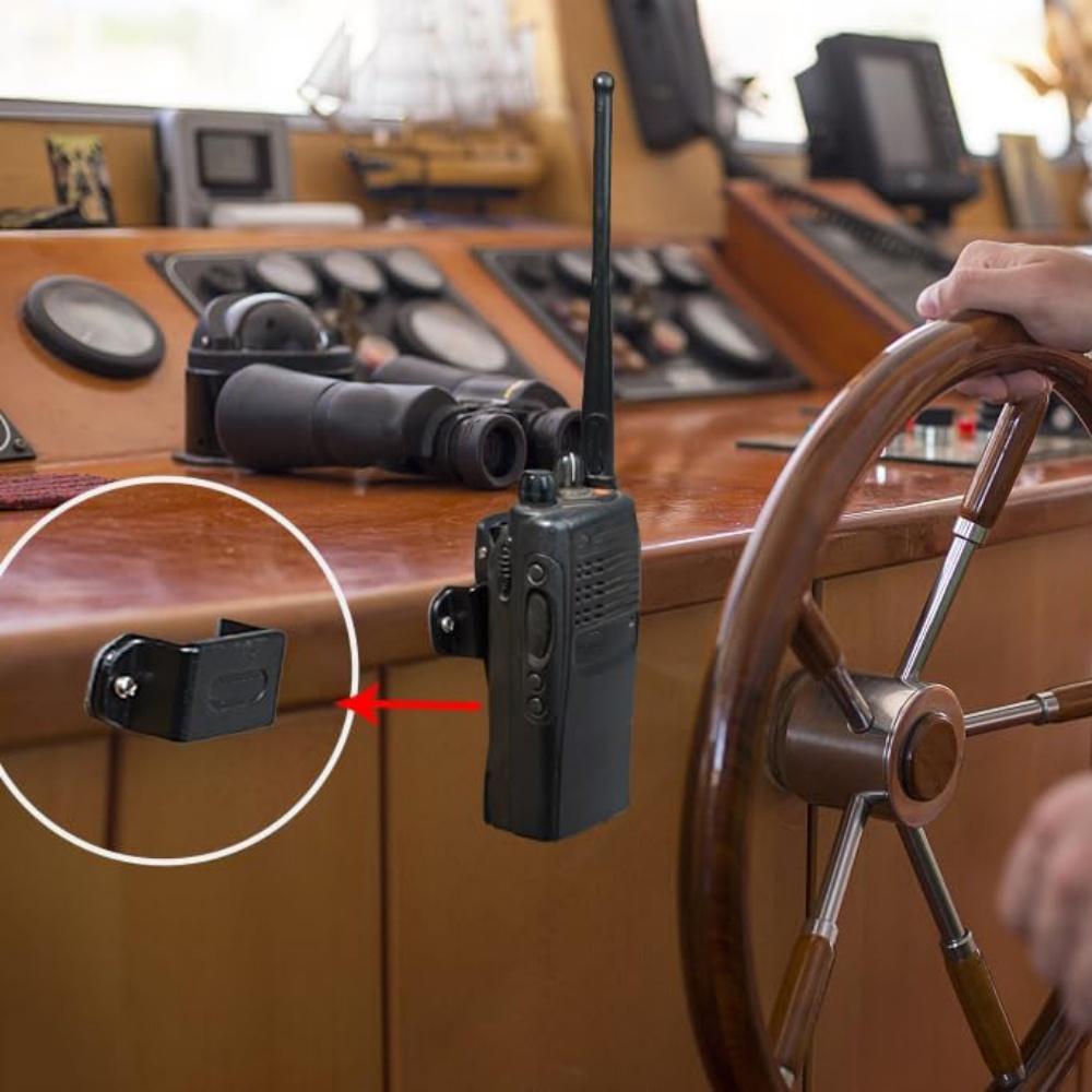Handheld Radio Holder, Walkie Talkie & Speaker Mic Vehicle Car Clip Mount