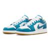 Air Jordan 1 Low SE GS Barcelona Kids Sneakers White Cyber-Teal DM0589-400