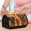 Elephants Sunset Large Pencil Case for School, Pen Pouch Organizer Bag with Double Layers Zipper School College Office Supplies, Makeup Bag Desk Organ