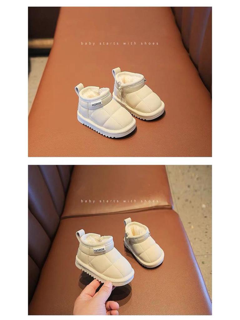 Warm Winter Baby Snow Boots for Boys and Girls - Soft Sole Velvet Cotton Shoes for Infants (1 Year Old)