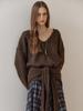 MAXZA V-Neck Loose Fit Knit & Shawl Set