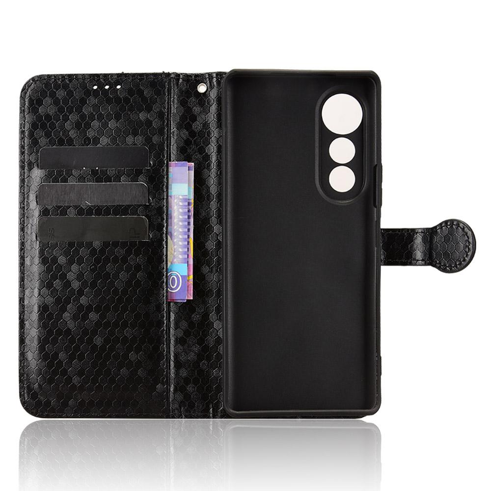 For TECNO Pova Curve 5G LJ8k Wallet Case Dot Pattern Imprint PU Leather Phone Cover with Wrist Strap