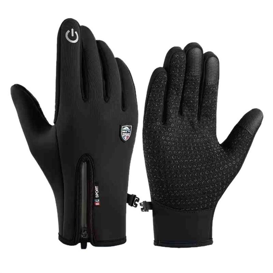 

Waterproof Touchscreen Winter Gloves, Thermal Fleece Lined Gloves for Skiing, Cycling, Outdoor Sports L чёрный