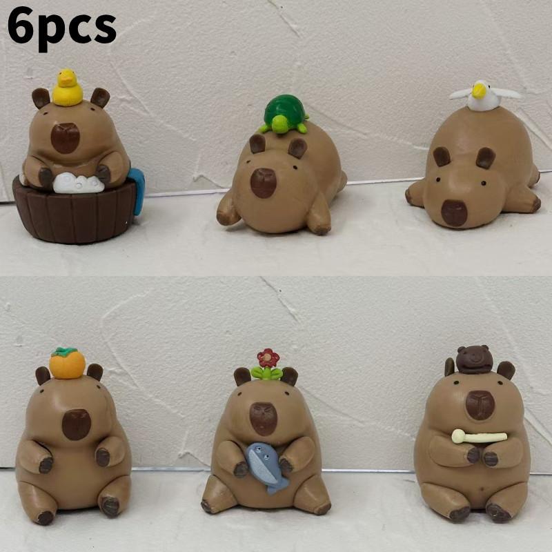 

Figure Capybara Action Cartoon Model Toy Decoration Doll Children Ornament Gifts