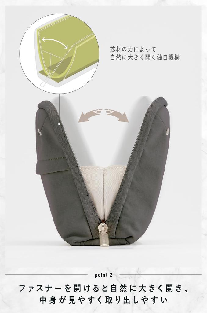KOKUYO Travel Pouch BIZRACK M Size Charcoal Gray AMBG-BR210DM