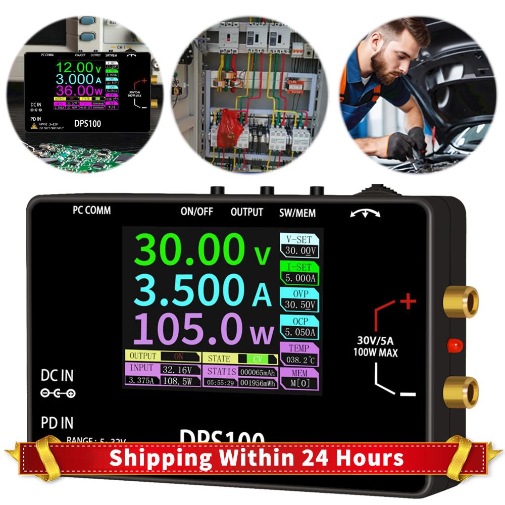 DPS100 Pocket Laboratory DC Power Supply 30V 5A 100W Adjustable Voltage Regulator Bench Switching PD QC