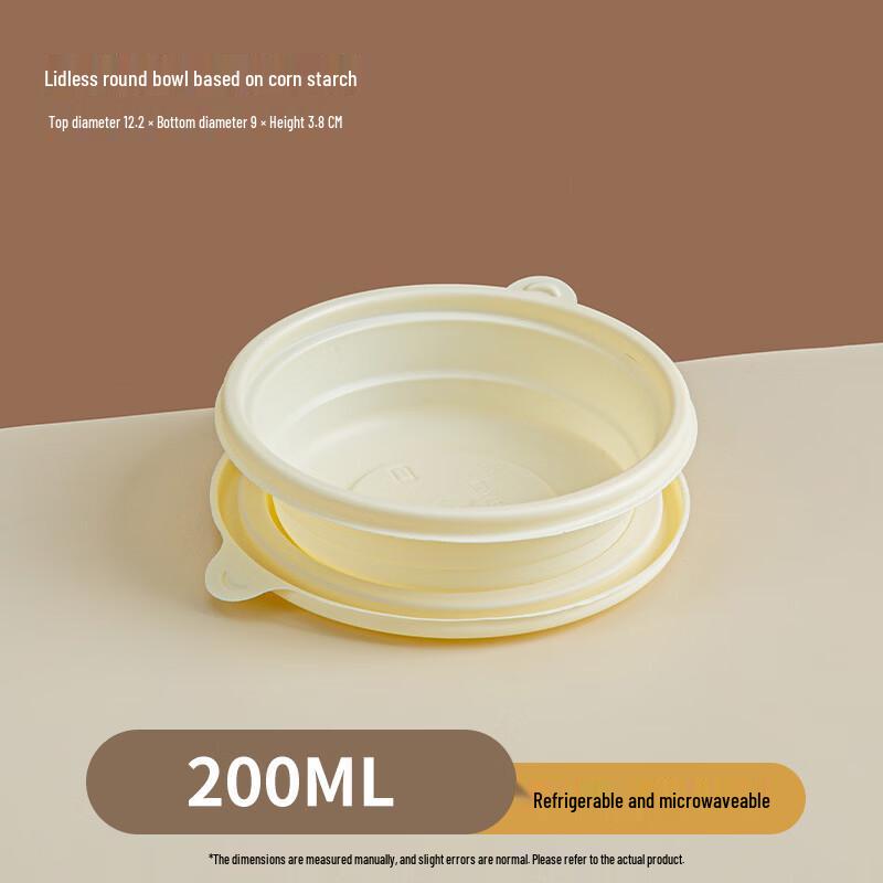 Eco-Friendly Disposable Corn Starch Takeaway Bowls