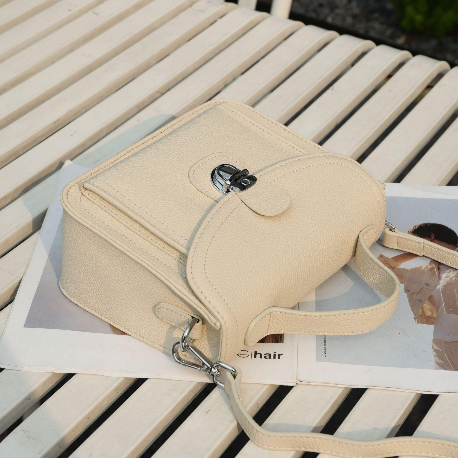 

Women s Genuine Leather Cowhide Handbag - Simple, Solid Color, Handmade Messenger Bag 21cm x 9cm x 18cm