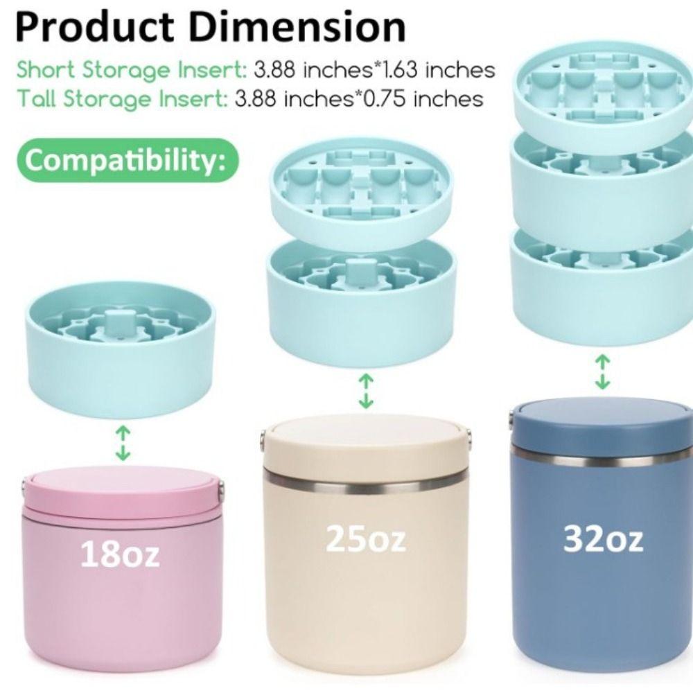 2/3Pcs Leak Free Vial Storage Inserts Reusable Leak-Proof Food Jar Inserts Easy to Clean and Reusable 3ml Vial Size