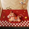 2026 Cartoon Horse Rug Year of The Horse Red Floor Mat Non-Slip Absorbent Entrance Rug Cute Horse Doormat for Bathroom Bedroom New Year Decoration