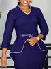Elegant Long Sleeve Ruffle High Waist Plus Size African Dress - 2025 New Style Fashionable Women's Clothing