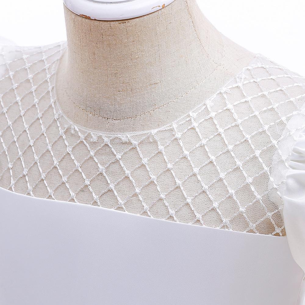 Roztomilá holčička Tutu Šaty výšivka Krajka Květina Princezna šaty pro 1. narozeninovou párty Novorozeně Babi Modré Korálky Ples Tyll Oblečení