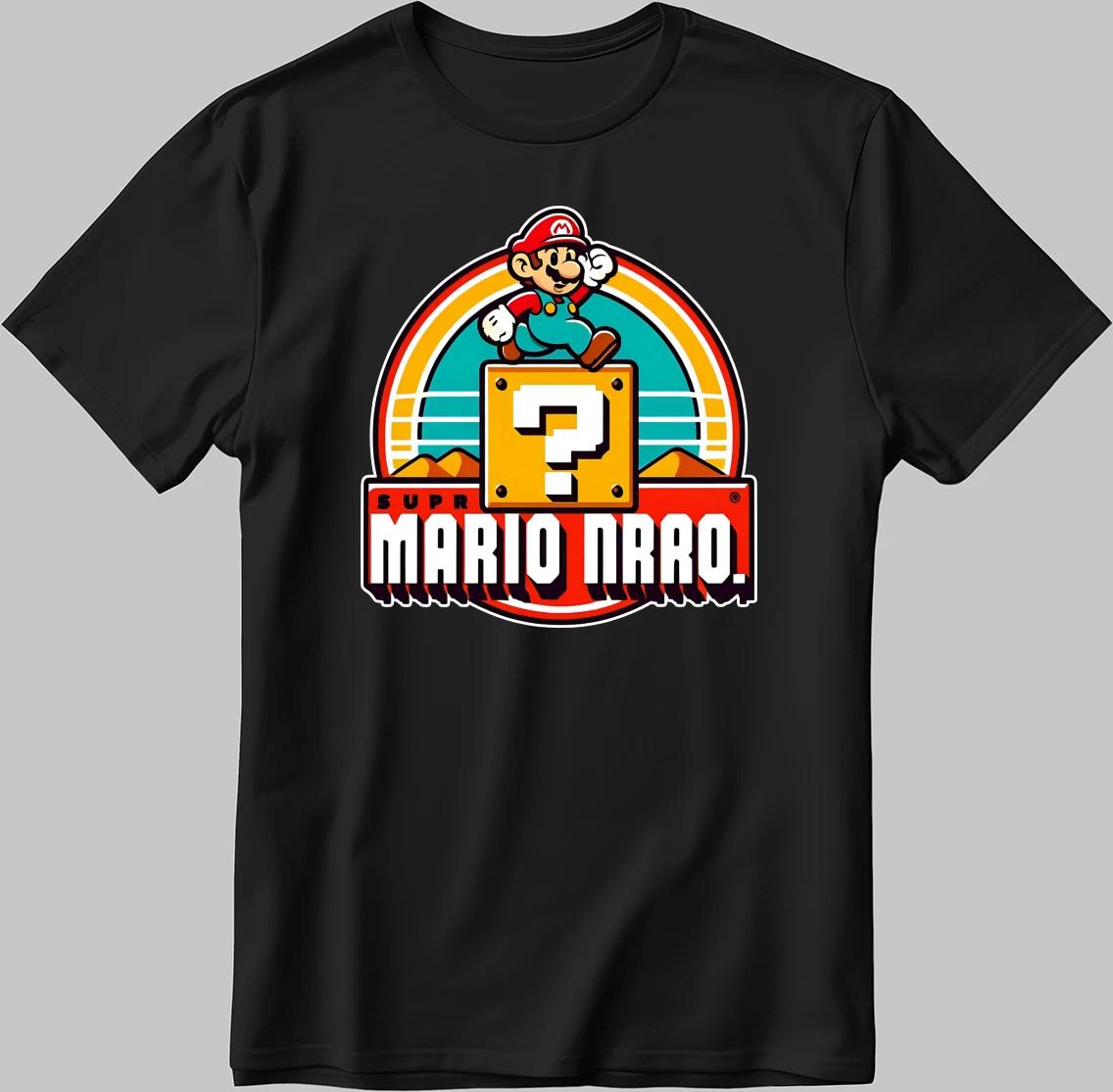 Super Mario White-Black Men/Women T Shirt AB201 S
