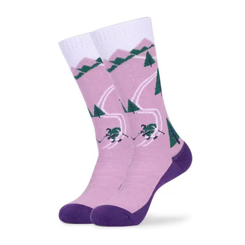 Unisex Quick-Dry Wool Ski Socks for Children and Adults - Warm, Long, and Ideal for Outdoor Sports