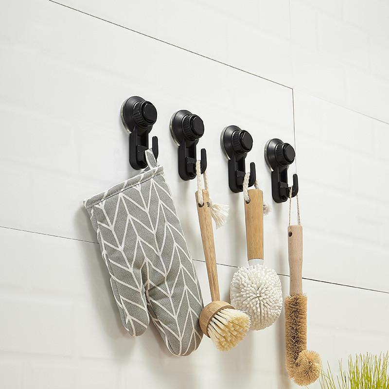 2pcs Vacuum Holder Bathroom Wall Heavy Load Strong Waterproof Reusable Towel Kitchen Powerful Suction Cup Hooks Hanging Tool