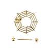 Edelstahl Spider Nippelringe - Silber & Gold Punk Stecker