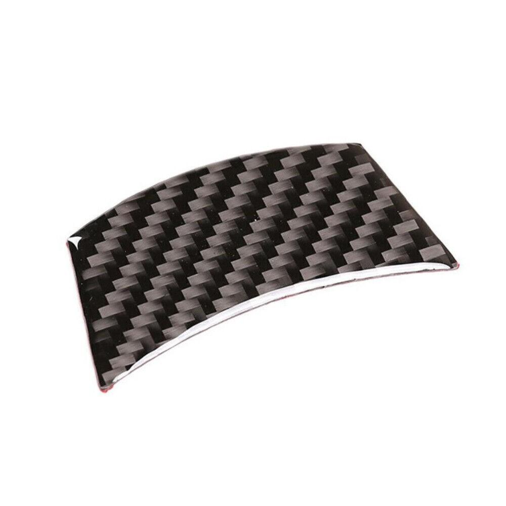 Real Carbon Fiber Steering Wheel Button Trim Cover For BMW E60 530i 528i 2004-10