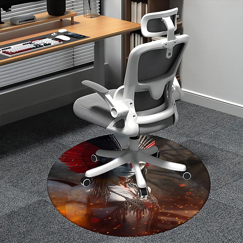 Эпический Фэнтези Коврик-Подложка под Стул - Круглый Ковер для Домашнего Декора, Коврик под Диван, Офисный Коврик, Подарок для Любой Комнаты0206b 80cm