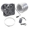 Ventilador de Exaustão Silencioso 12V 120mm Motor 7000RPM 210CFM Inclui Kit de Duto Flexível para Estufas de Cultivo e Ventilação de Áreas de Animais