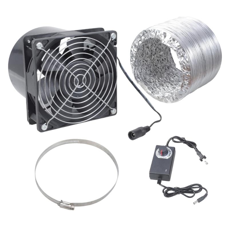 

Quiet 12V 120mm Exhaust Fan 7000RPM Motor 210CFM Includes Flexible Ducting Kit for Grow Tents and Pet Area Ventilation 1