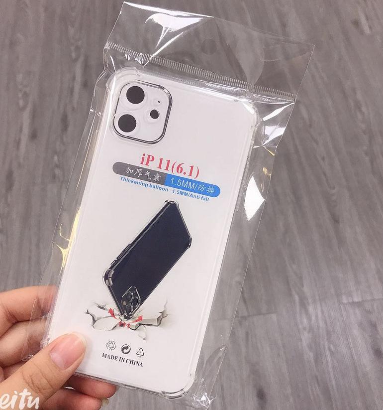 Applicable to iphone11Promax thickened silicone anti-drop mobile phone case Apple 11 four-corner transparent protective cover manufacturer