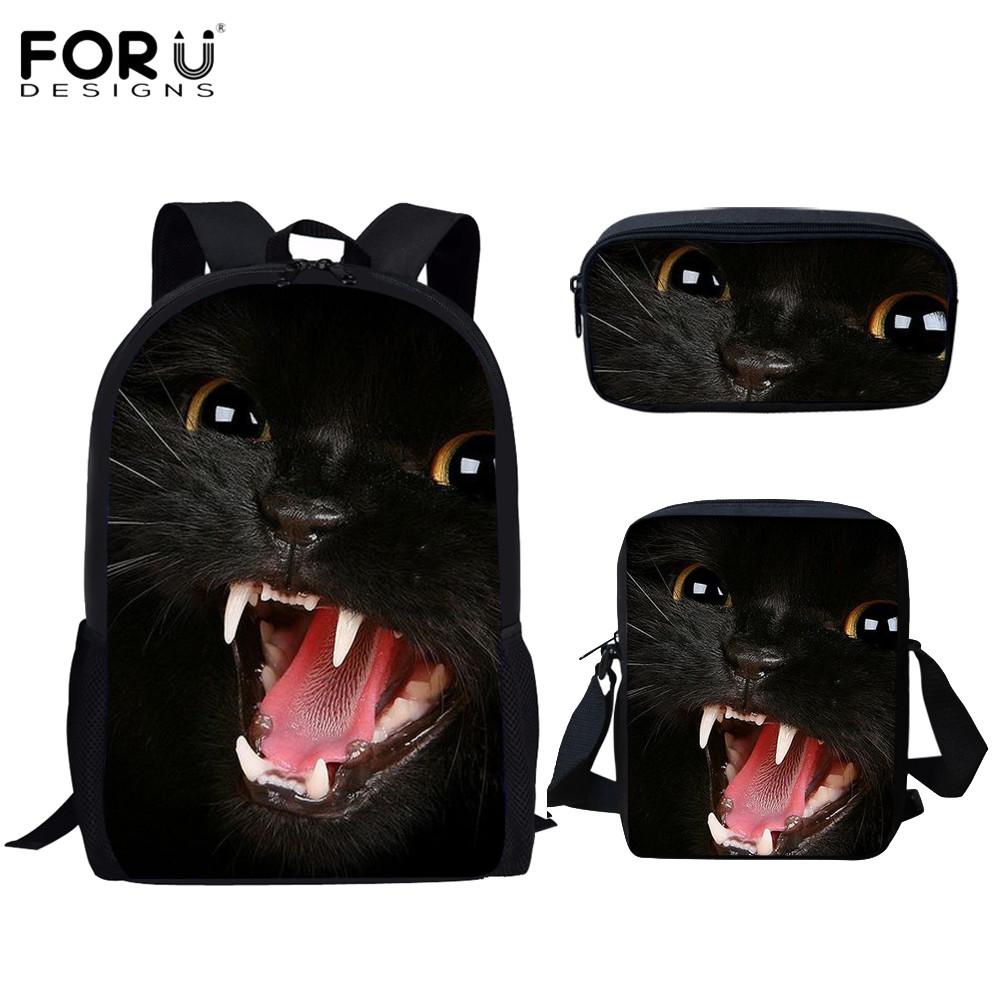 

Мультяшный Популярный Новый Милый Кошачий Узор 3D Принт 3 шт./Набор Студенческие Школьные Сумки Рюкзак Дневной Рюкзак для Ноутбука Сумка для Ланча Пенал
