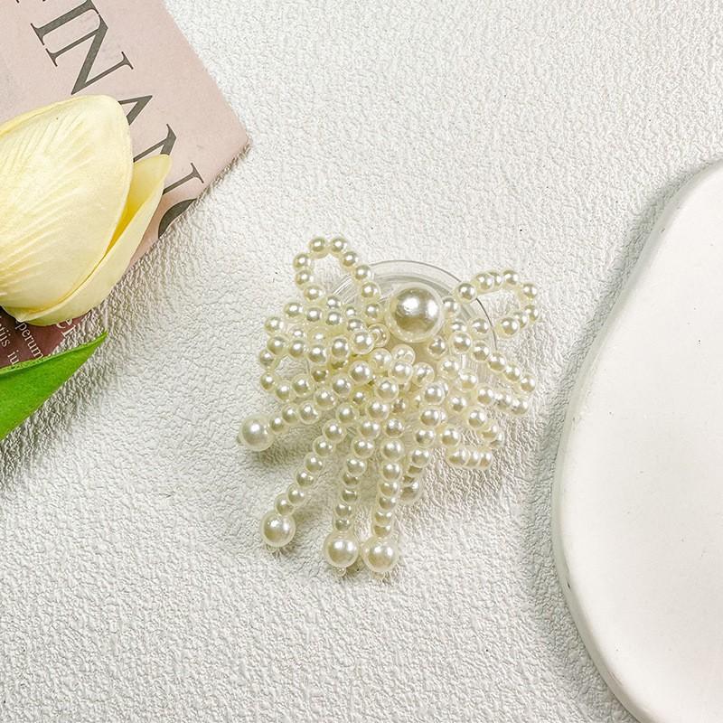 

Small Fresh Ins Wind Pearl Bow Phone Airbag Bracket Adhesive Type Scalable Portable Support Stand