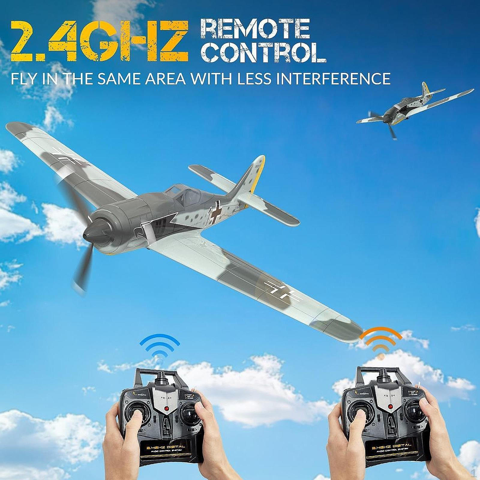 

Electric Warplane Toy Kit Hobby Radio Controlled Warbird W/ Aerobatics Switch Foam RC Aircraft