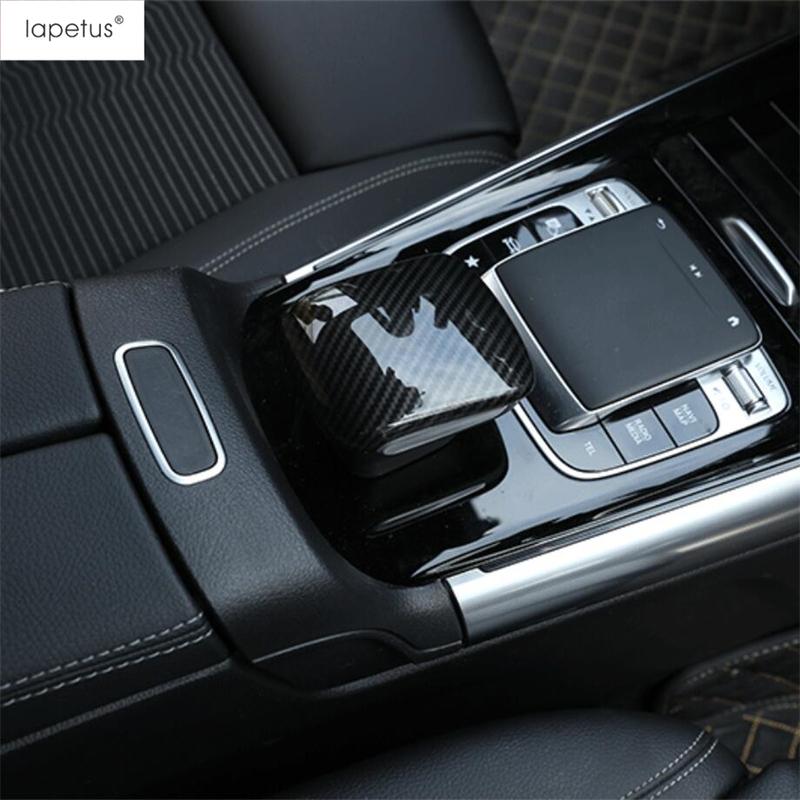 Für Mercedes Benz B GLA GLB Klasse W247 H247 X247 Auto Mittelkonsole Schalthebelkopf Knopf Abdeckung Zierleiste ABS Kohlefaser Zubehör