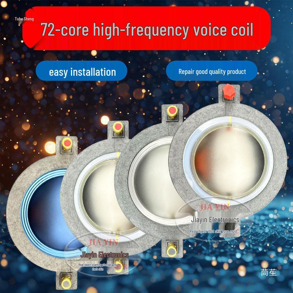 72-core high-frequency voice coil with 72.2mm pole component, round flat wire - speaker coil audio repair accessory.