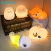 Penguin Silicone Night Light Soft Nursery Nightlight Dimmable LED Squishy Novelty Animal Bedside Lamp For Gifts