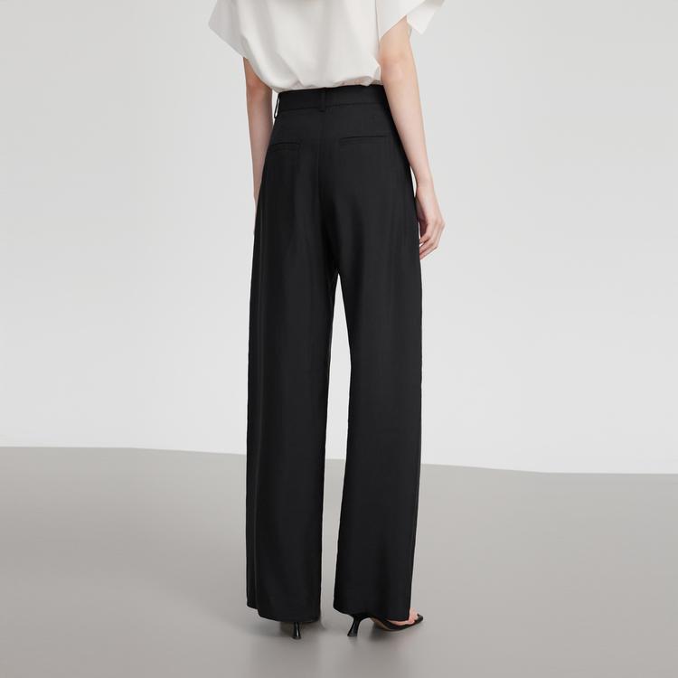ELLE Commuter Simple Versatile Comfortable Straight Leg Casual Pants Women Bottoms L8SKS319