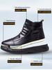 Waterproof Leather Boots Safety Shoes Men Side Zipper Work Boots Safety Steel Toe Shoes Puncture-Proof Indestructible Shoes