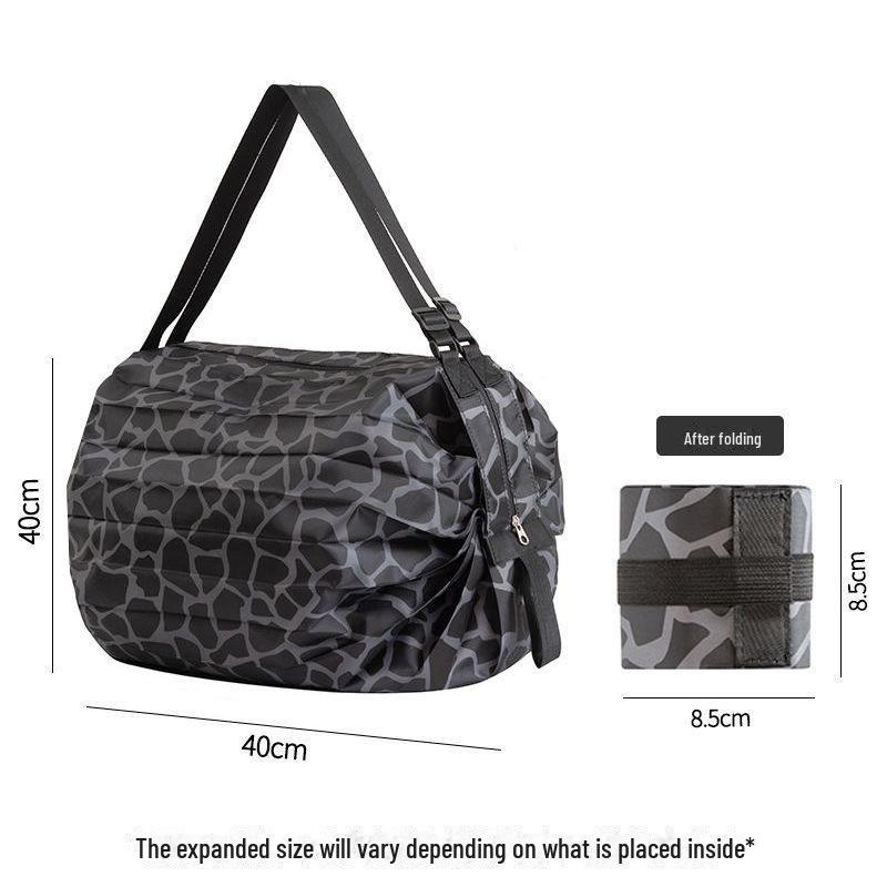 Foldable Portable Large Eco-Friendly Shopping Bag with Shoulder Strap