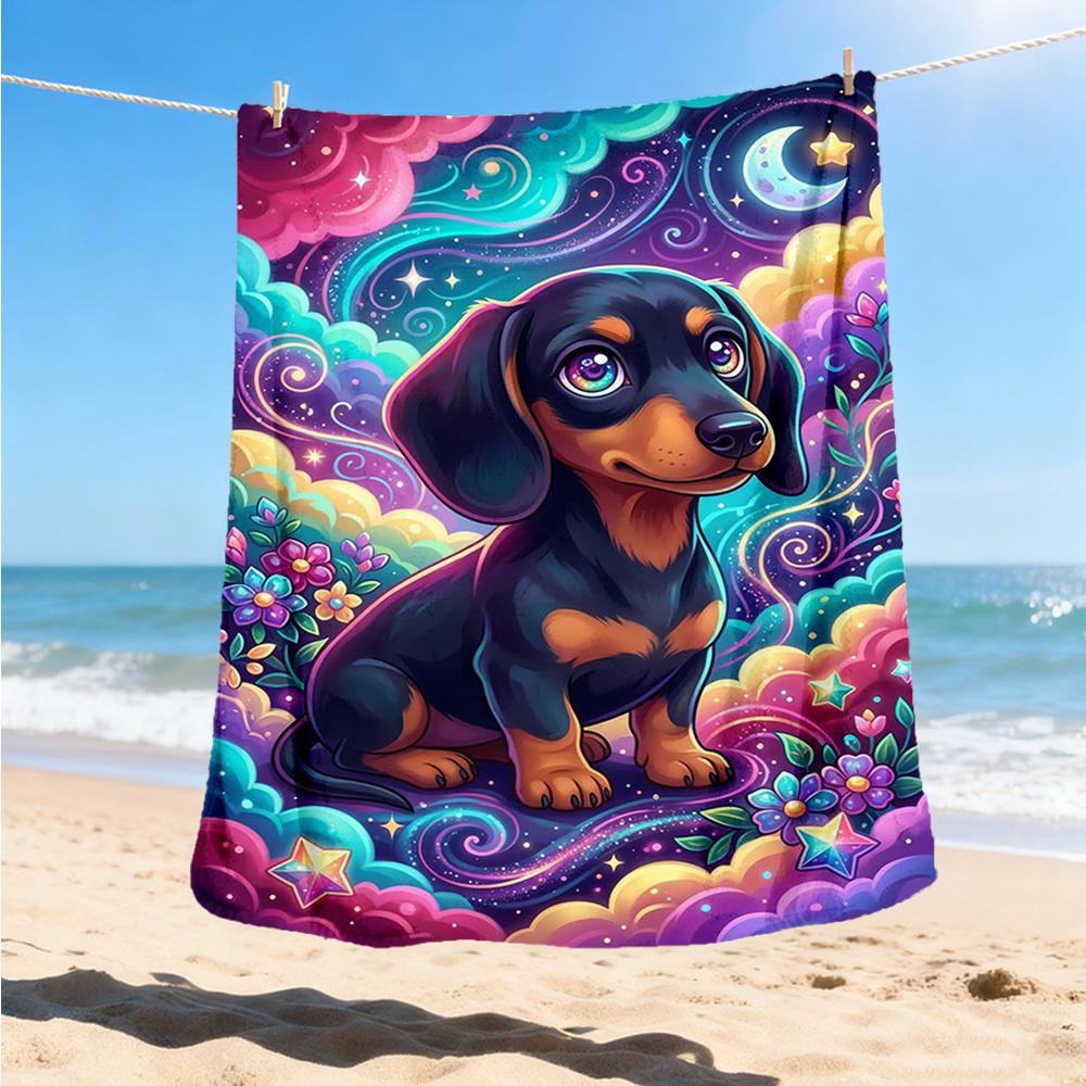 1pc Dachshund FantasyOutdoor Blanket, Soft And Comfortable Blanket, Casual Warm Outdoor Blanket, Good Birthday Gift yy260328067