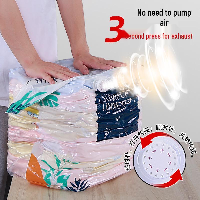 Vacuum Compression Bag for Quilts & Clothes with Air Pump - Moisture-Proof, Antibacterial Storage Seal