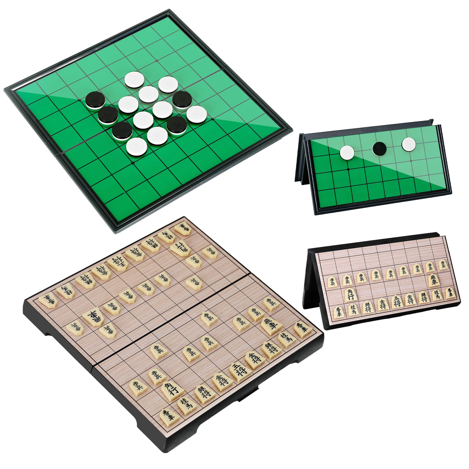 Keyquill Shogi Reversi Magnetic Board Game Set Folding Compact Children s Gift 6+