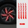 Reflective Sport Stickers for Car Motorcycle Wheel Hub Glow-in-the-Dark Colorful Modification Night Light Car Decals