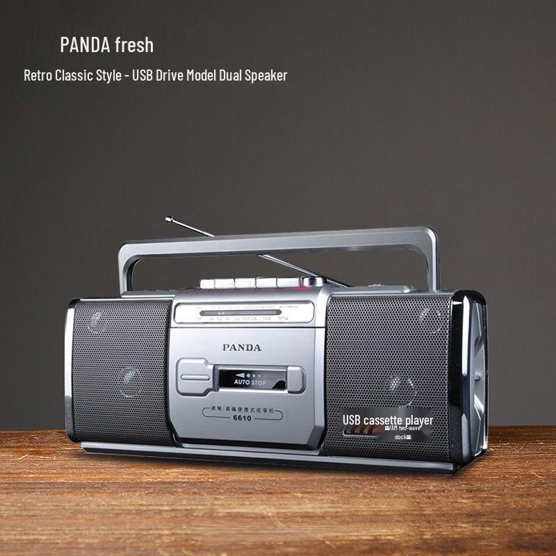 Panda 6610 Nostalgic Cassette Player/Recorder with Radio