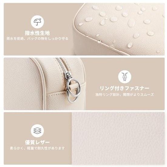 KALIDI Shoulder Bag Womens Small Mini Crossbody Multi-layer Waterproof Lightweight Large Capacity Leather Two Straps Included