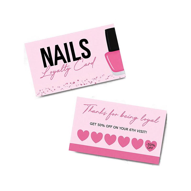 10/50 ks Nails Vizitka Lis na hřebík Věrnostní papír Card Board Hřebík Sleva Card Board Nails Příslušenství Nástroje