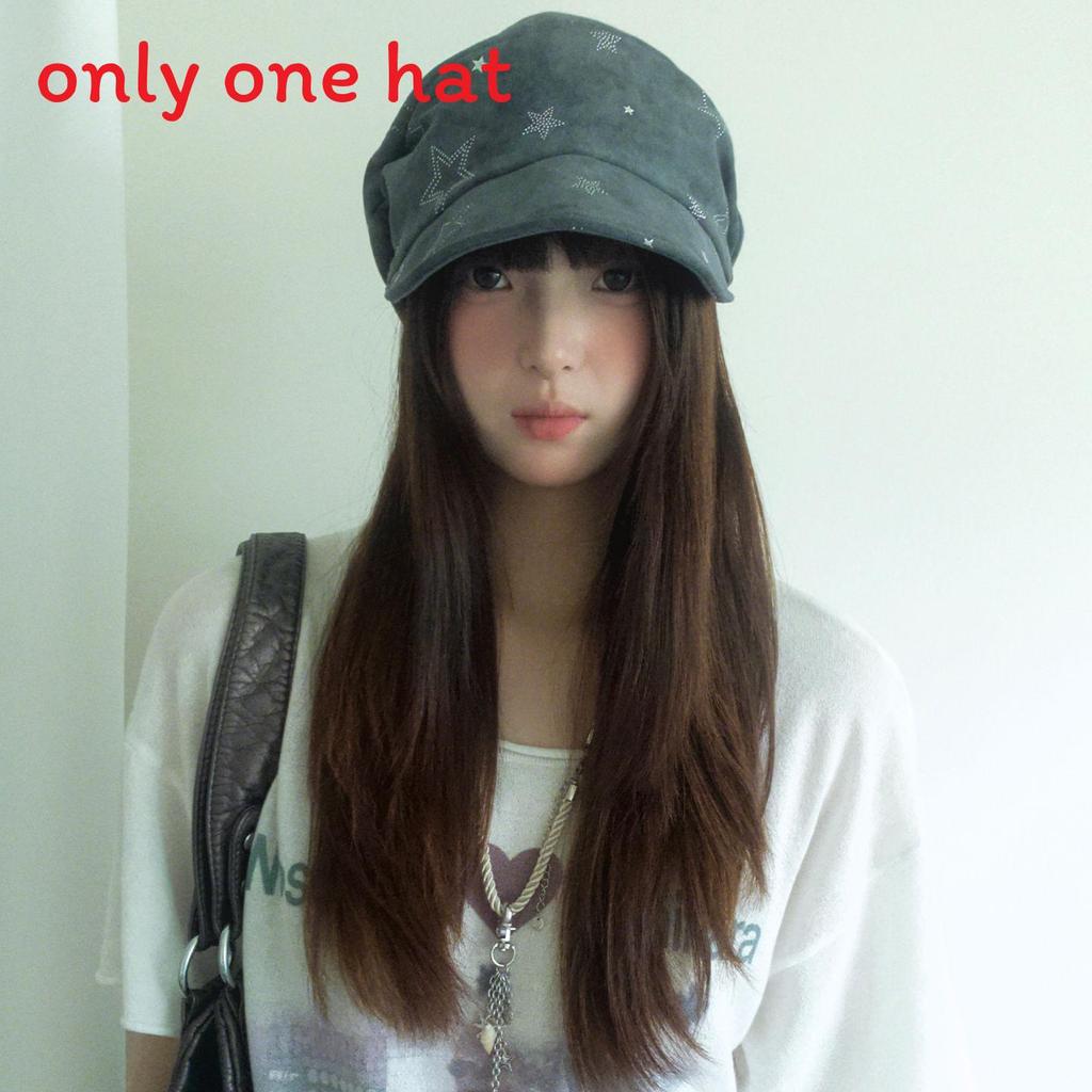 

Vintage Millennial Starry Beret Hat For Women Warm Autumn Fashion Accessories серый