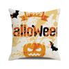 Halloween Bat Crow Pumpkin Print Cushion Cover Home Living Room Sofa Decoration Throw Pillow Cover