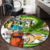 1 st Dragon Ball Z Goku & Shenron Anime Tecknad Design Rund Matta för Kontorsstol, Halkfri Matta Lämplig för Heminredning, Vardagsrum
